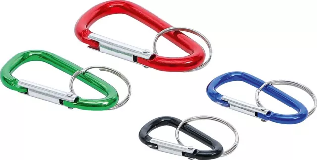 Set moschettone portachiavi fai da te BGS, 4 pezzi