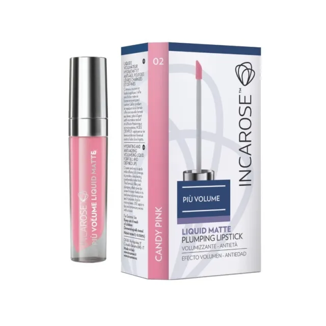 INCAROSE Più Volume Liquid Matte Plumping Lipstick - Rossetto n.02 Candy Pink