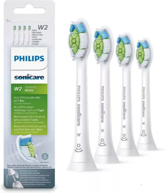 Philips Sonicare W2 HX6064/10 Optimal White Ersatzbürste Aufsteckbürste 4 Stück