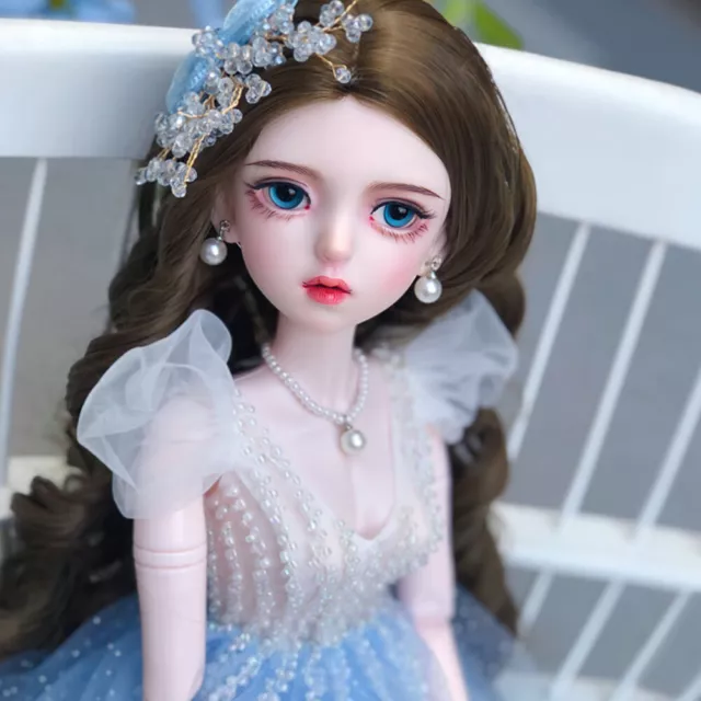 1/3 BJD Doll Pretty 24 inch Height Girl Doll Princess Dress Outfits Full Set Toy