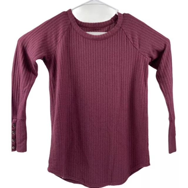 Chaser Womens Sweater Size Small Crew Neck Long Sleeve Pullover Maroon