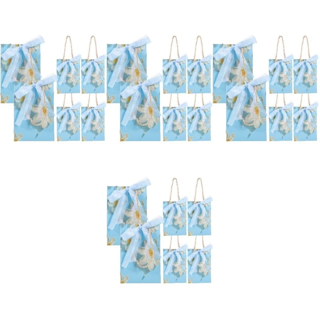 24 pz sacchetti regalo portatili sacchetti da avvolgere modello floreale borse regalo decorative