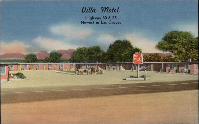 New Mexico Las Cruces Villa Motel Highway 80 & 85 ~ postcard  sku271