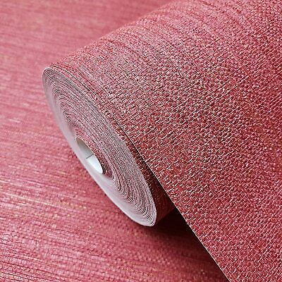 Burgundy Red Faux Grasscloth lines wallpaper Textured plain wallcoverings rolls