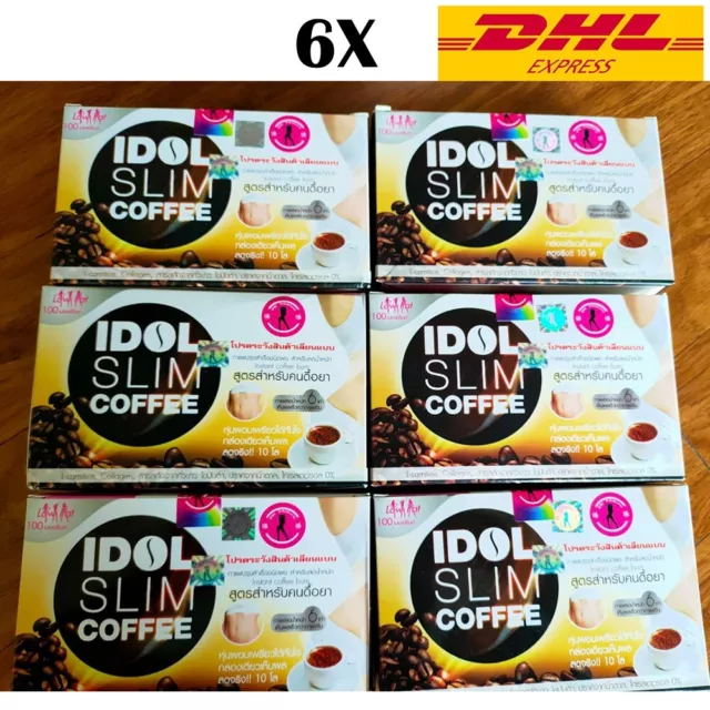 IDOL SLIM Instant Coffee Fat Burn Block Diet Slimming Weight Loss Sugar-Free 6X
