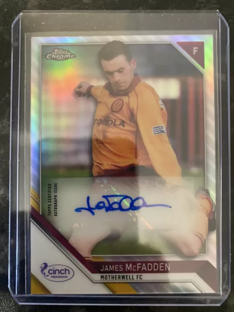 Topps SPFL Chrome 21/22 James Mcfadden Refractor Auto - Motherwell