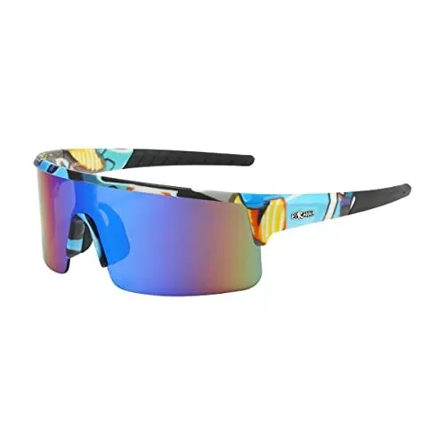 Piranha Fashion 5 Sunglasses The Graffiti Sports Shades Mirrored Lens NEW