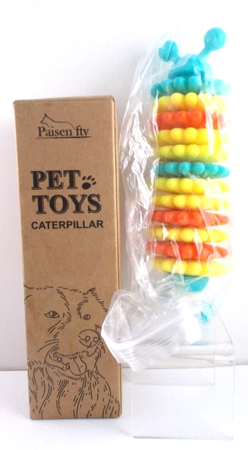 Pet Chew Stick Toys Soft Rubber Teething, Chewing, Training Puppy Caterpillar