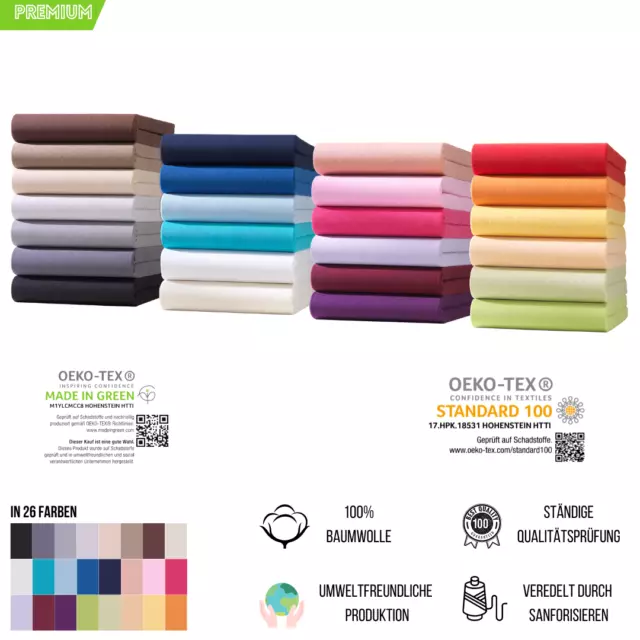 Jersey Spannbettlaken Boxspringbett Wasserbett Topper - 20 Farben - 4 Größen