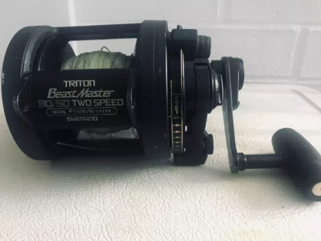 Shimano Triton Beast Master 30/50 two speed game fishing reel in great condition