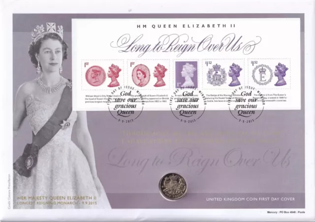 Great Britain 2015 Queen Elizabeth Ii 'Long To Reign Over Us' First Day Cover