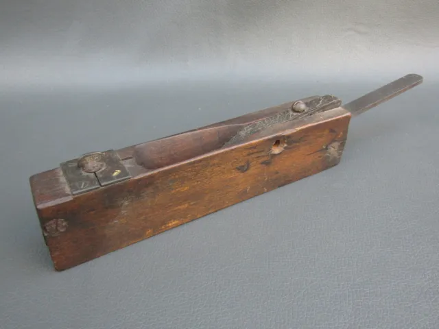 Wooden unusual adjustable spill plane vintage old tool