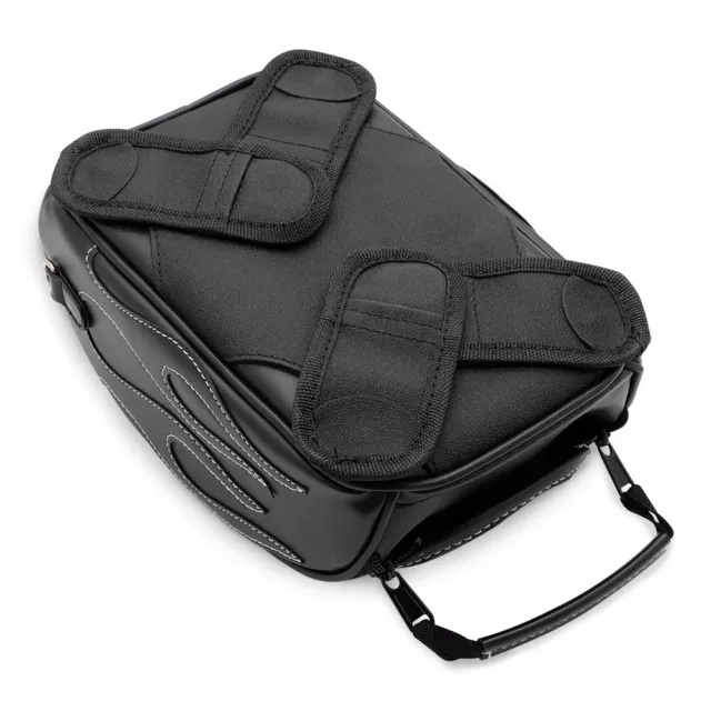 Black Motorcycle Tank Bag Oil Fuel Bag Magnetic For Harley Honda Yamaha Suzuki 3