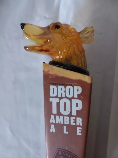 Vintage Drop Top Widmer Brothers Brewing Amber Ale Beer Dog Head Tap Pull Handle 3