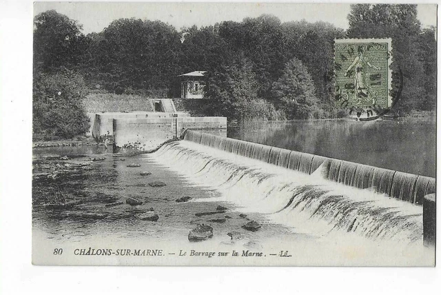 51  Chalons Sur Marne  Le Barrage Sur La Marne