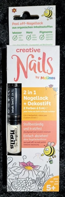 creative Nails by Malinos - 2 in 1 Nagellack+Dekostift - kratzfest 👍NEU/OVP👍