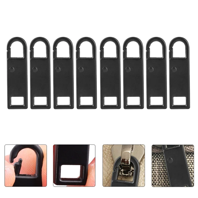 8 Pcs Detachable Zipper Pull Zinc Alloy Slider Replacement Parts