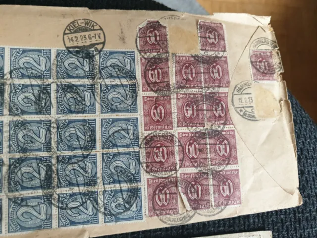 alte Sammlung Briefumschläge mit Briefmarken gestempelt Konvolut Nachlass Lot 3