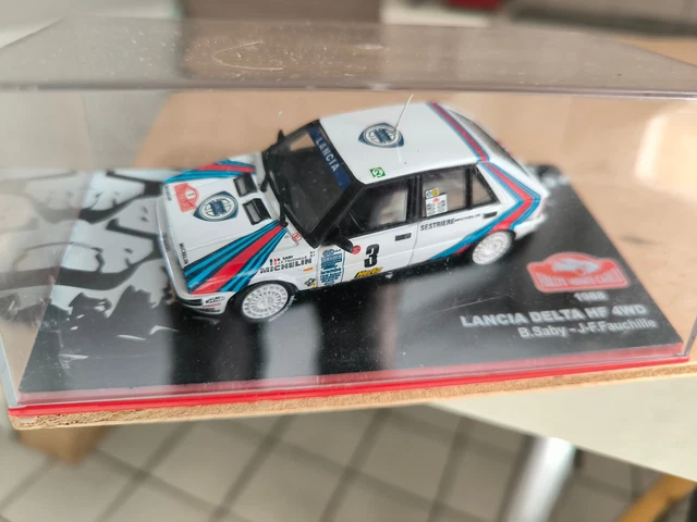 Lancia Delta HF N°3 – Monte-Carlo 1988 – Saby – IXO 1/43 – Miniature En Boîte