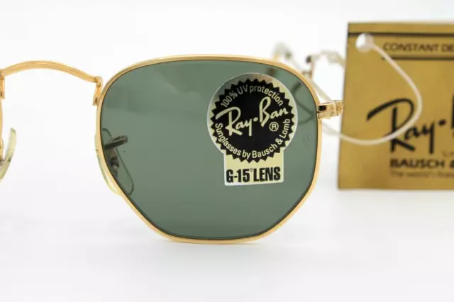 Ray-Ban Hexagonal W0980 45mm Bausch&Lomb Vintage NOS ORIGINALE CON ASTUCCIO