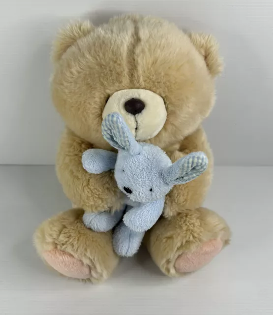 HALLMARK FOREVER FRIENDS Bear with Blue Bunny Rabbit 30cm Soft Toy