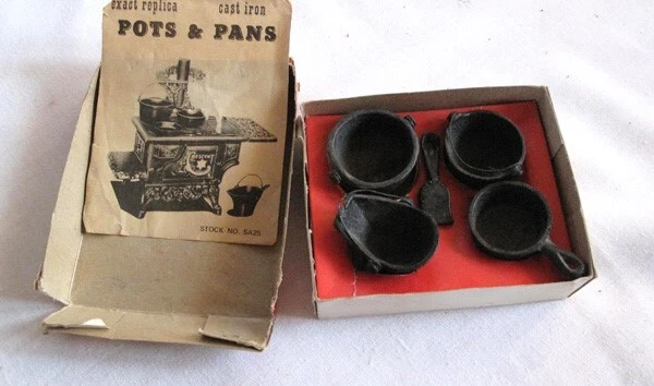 40's OR 50's GREYCRAFT POTS & PANS SET w BROCHURE in ORIGINAL BOX