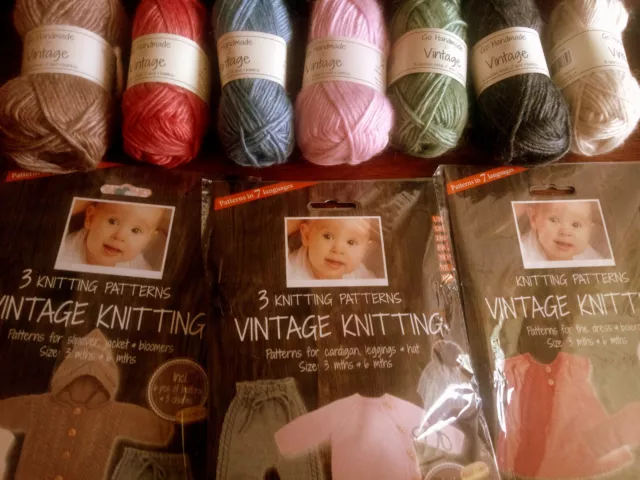 Knit  & Crochet Patterns Buttons PomPom trims Baby Knitting patterns Go Handmade