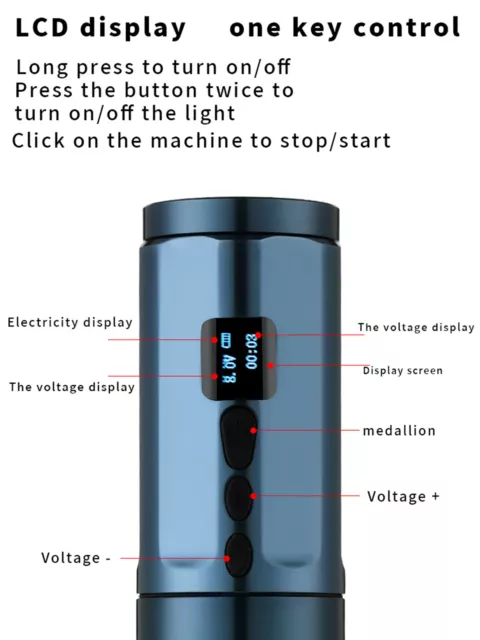 Macchina motore taglio penna rotativa della batteria tatuaggio senza fili LED Y1 3