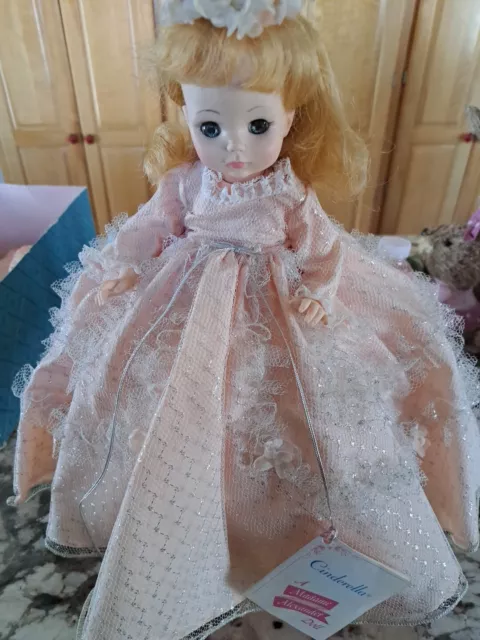 Vintage Madame Alexander 14" Cinderella Doll Pink Dress Gown #1546 w Tag & Box