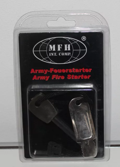 MFH Feuerstarter Zündstein Army Fire Starter Magnesium Stab Survival Outdoor