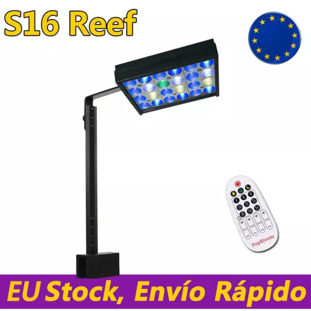 PopBloom Luz Led Acuario Marino Acuarios para Peces Acuario Marino Reef Lampara