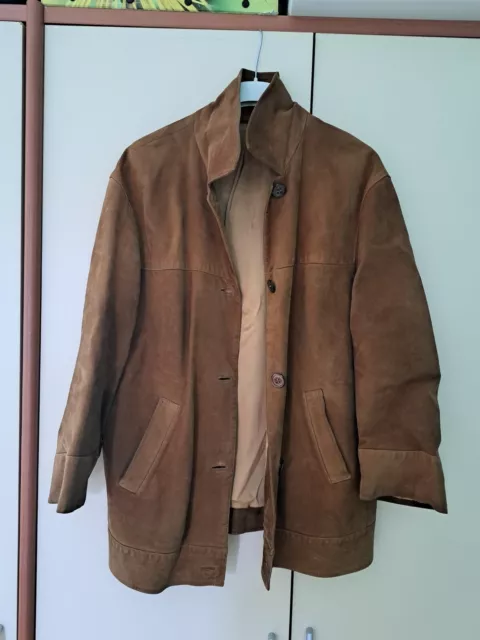 Giubbino vera pelle Camoscio Uomo - Bomber - vintage - Giacca - handmade - suede