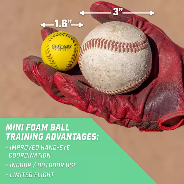 Gosports Mini Foam Baseballs for Pitching Machines and Batting Accuracy Training 2