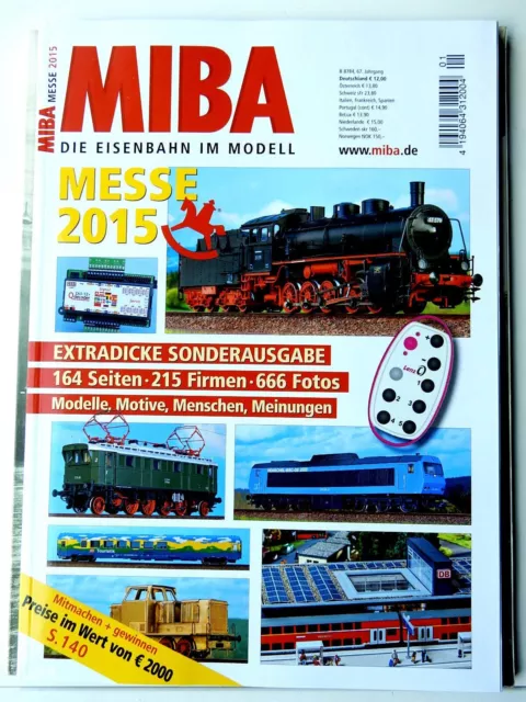 MIBA-Eisenbahn im Modell-Sonderausgabe Messe 2015-164 Seiten-666 Fotos-top