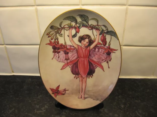 Flower Fairies Anniversary Plate - The  Fuchsia   Fairy     -  Royal Worcester