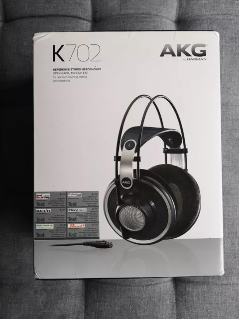 AKG K702 Open-Back Over-Ear Premium Studio Headphones, Reference Grade Sound