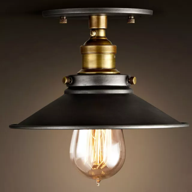 Vintage Industrial Loft Style Metal Ceiling Pendant Light Shades Lampshade Lamp
