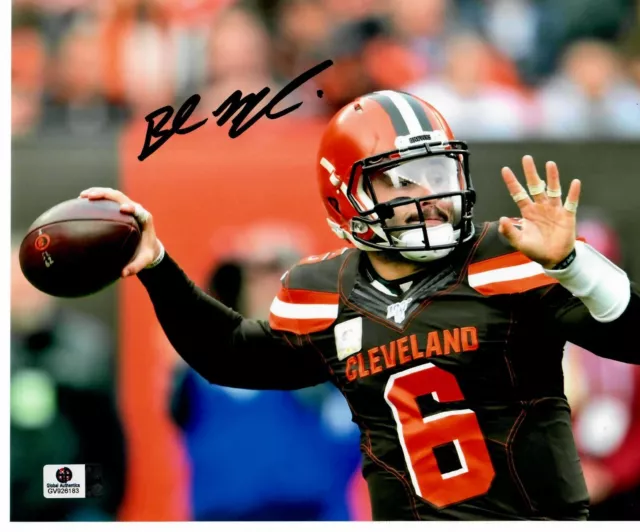 “Cleveland Browns” Baker Mayfield Signed 10X8 Color Photo Global Authenticcs COA