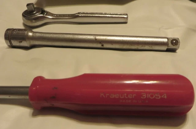 Huge Lot Kraeuter USA Tools - Ratchet - Extensions - Spinner - Sockets - Pliers 7