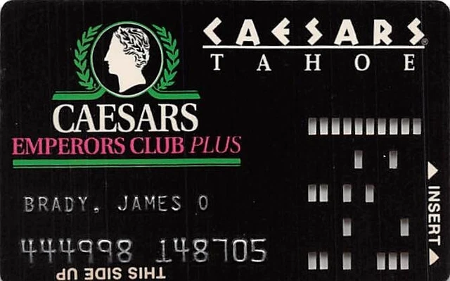 Caesars Tahoe Casino - Lake Tahoe, NV - Rare 7th Issue Card, No Mfg Mark
