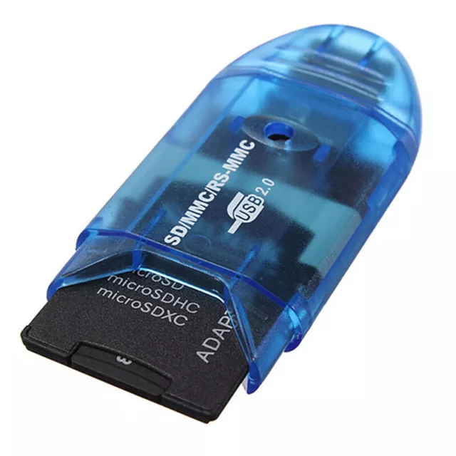 Adattatore Writer Reader USB 2.0 Card per SD MMC SDHC TF fino a 64 GB