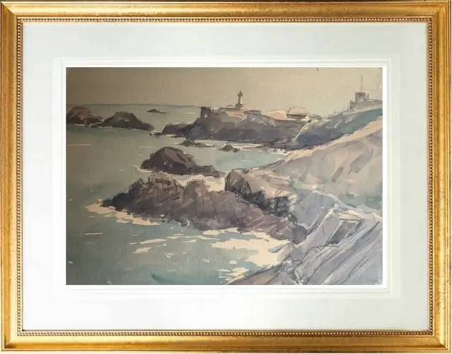 Jean Marec (1901-1972) Superbe Bord De Mer En Bretagne Vers 1940 (134)