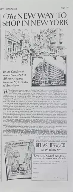 1927 Bellas Hess & Co Catalog Vintage Print Ad 1920s New Way to Shop in New York