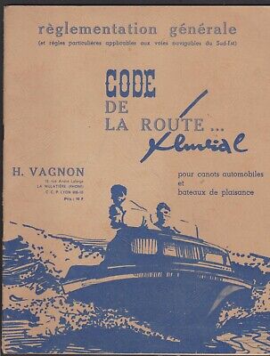 Code De La Route Fluvial-H.vagnon Pour Canots Automobiles/Bateaux De Plaisance
