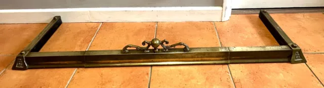 Vintage Solid Brass Fireplace Fender