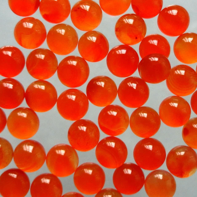 Cornaline Gemstone Round 4mm 5mm 6mm 7mm Vente en gros Lot de 10 pièces...