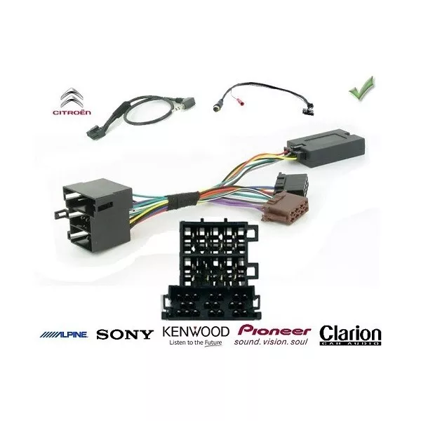 COMMANDE AU VOLANT Citroen Jumper -2006 - Pour SONY complet avec interface speci