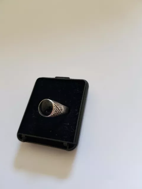 _schöner, alter Ring 925 Silber  mit Onix.5.25 gramm..Gr.56