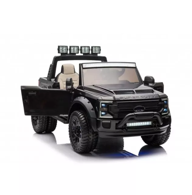 PERSONALISED NUMBER PLATES FITS Kids 2 Seat Black Ford Duty 24V Ride-in Truck