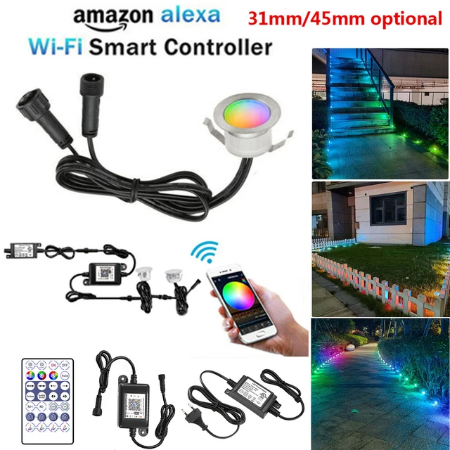 SUBOSI 6er Set WLAN Bodeneinbaustrahler – Dimmbar, IP67 Wasserdicht, Smart Steuerbar Per App & Alexa
